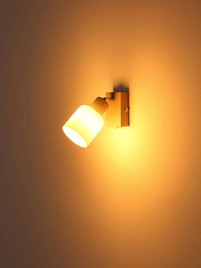 Globo Lighting Einzelne Decken- und Wandleuchte mit E14 Lampenbirnensockel in Beige Farbe