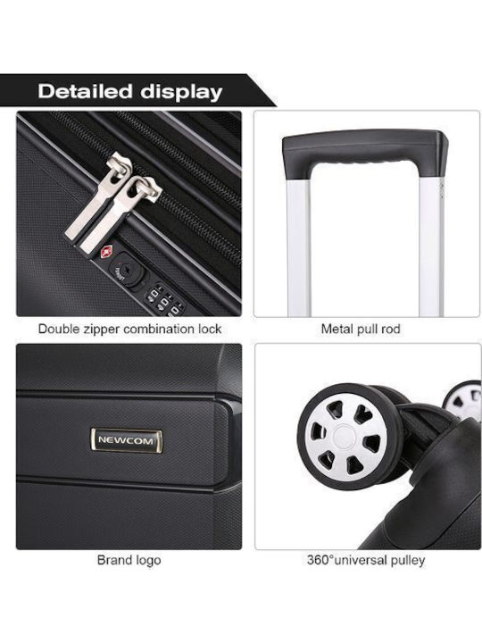 Newcom Suitcases Hard Black Maximum Height 71cm