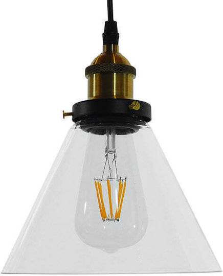 GloboStar WICKHAM Pendant Light Gray Bell with Socket E27 26x26x20cm