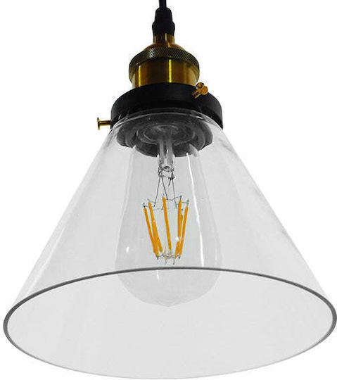 GloboStar WICKHAM Pendant Light Gray Bell with Socket E27 26x26x20cm