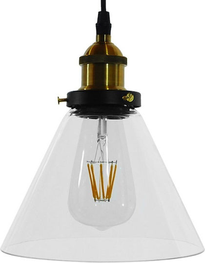 GloboStar WICKHAM Pendant Light Gray Bell with Socket E27 26x26x20cm