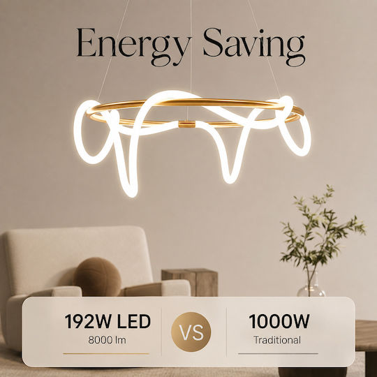 Lightplanet Lustră LED cu Alb Natural Lumină 60x60cm.