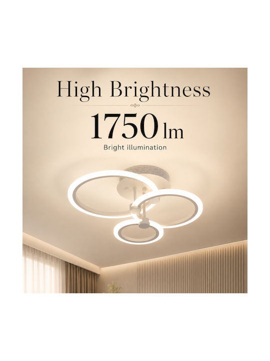 Lightplanet Πλαφονιέρα Οροφής 38εκ. Μπεζ με Ενσωματωμένο LED και Τηλεχειριστήριο