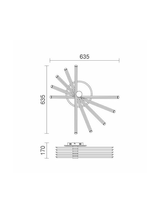 Spot Light Plafonieră De Tavan Albă Cu LED Integrat