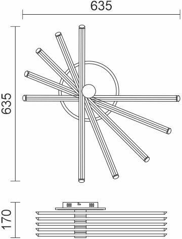 Spot Light Πλαφονιέρα Οροφής Λευκή με Ενσωματωμένο LED