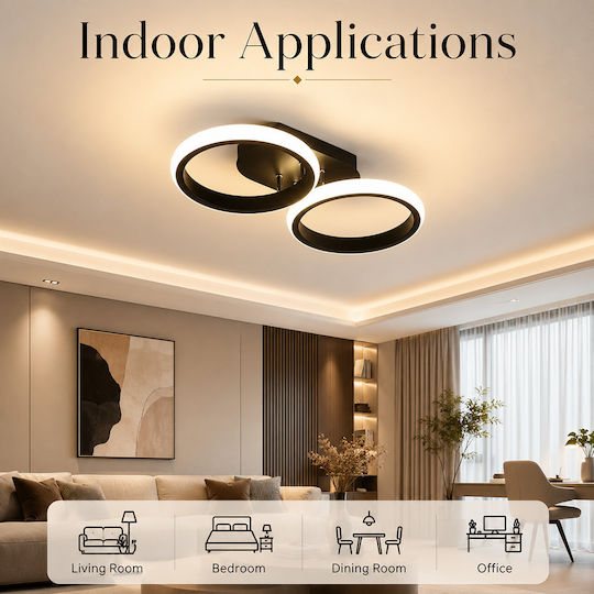 Lightplanet Πλαφονιέρα Οροφής με Ενσωματωμένο LED και Τηλεχειριστήριο