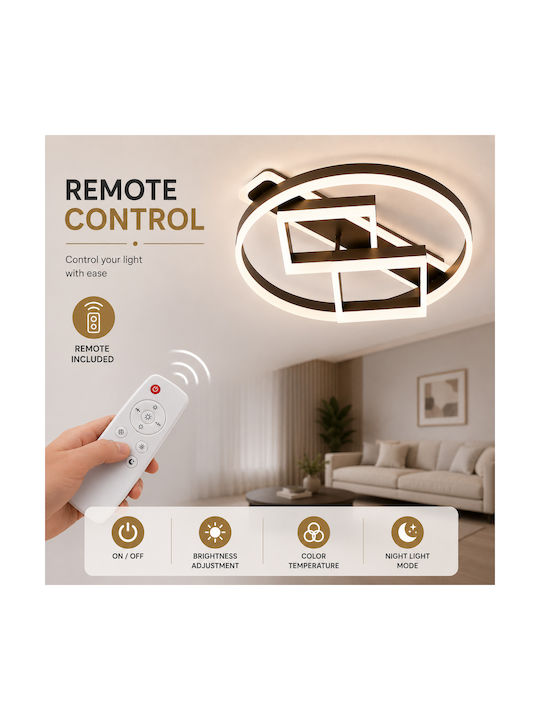 Lightplanet Plafonieră de Tavan Maro cu LED Integrat și Telecomandă
