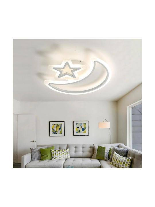 Lightplanet Plafonieră de Tavan Albă cu LED Integrat și Telecomandă