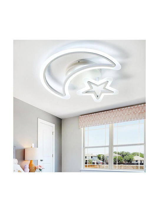 Lightplanet Plafonieră de Tavan Albă cu LED Integrat și Telecomandă