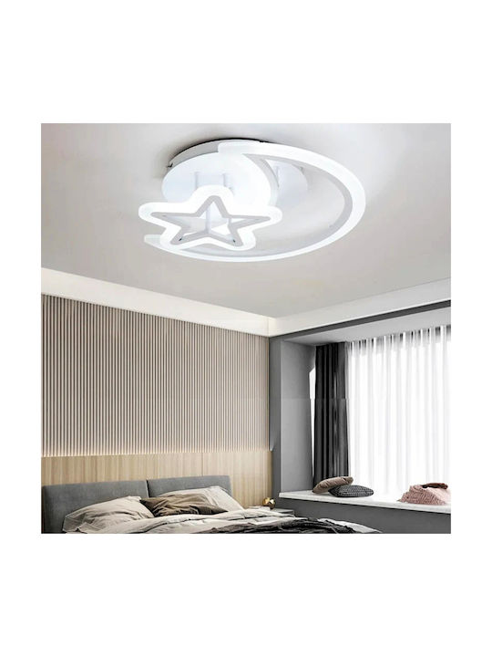 Lightplanet Plafonieră de Tavan Albă cu LED Integrat și Telecomandă