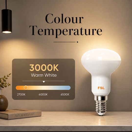 Lightplanet Bec LED 6W Pentru Bază E14 și Formă R50 Alb Cald