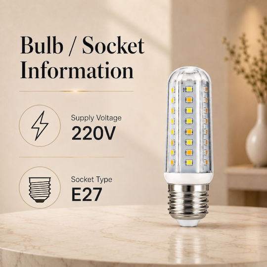 Lightplanet Bec LED 9W Pentru Dulie E27 și Formă T10