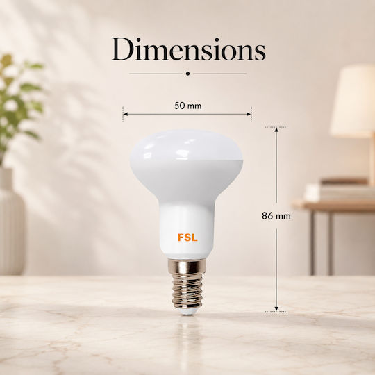 Lightplanet Bec LED 6W Pentru Bază De Bec E14 Și Formă R50 Alb Rece