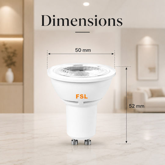 Lightplanet Bec Bec LED 5W Pentru Bază De Bec GU10 Alb Cald
