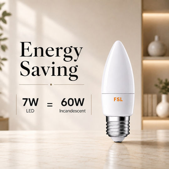 Lightplanet Bec LED 7W Pentru Bază De Bec E27 Alb Rece