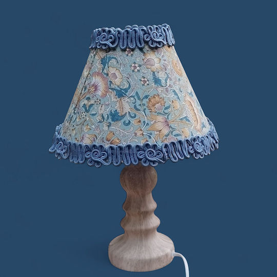 Birds Table Lamp for E27 Socket with Blue Shade and Base