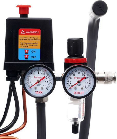 Tagred Cu o singură fază Compresor de aer cu Putere 2.4hp și Rezervor de aer 24lt Ta3383