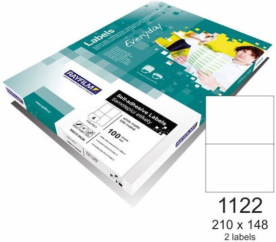 Rayfilm Everyday 200 Self-Adhesive Rectangular A4 Labels 210x148mm