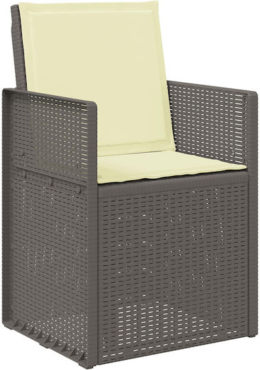 Set Sala De Mese Pentru Exterior Deschis 3 Piese Cu Perne