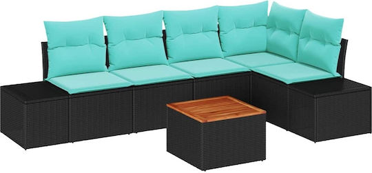 Garten- und Outdoor-Möbelsets Wohnzimmer Typsatz 6 Stück Vidaxl mit Kissen