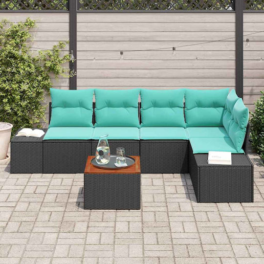 Garten- und Outdoor-Möbelsets Wohnzimmer Typsatz 6 Stück Vidaxl mit Kissen