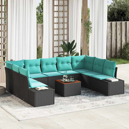 Turquoise Garden & Outdoor Furniture Set 10 Pieces with Pillows Turquoise Garden & Outdoor Furniture Set 10 Pieces with Pillows
