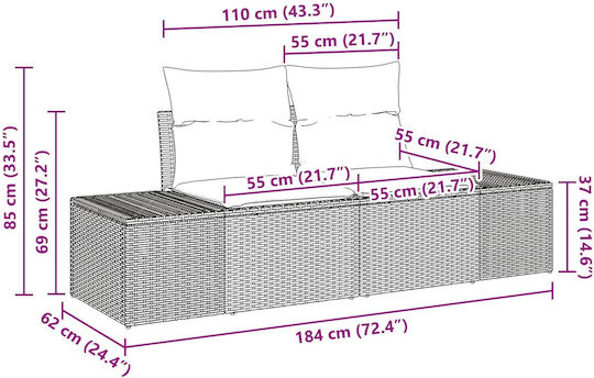 Set Camera De Zi Exterior 11 Piese Turcoaz Cu Perne