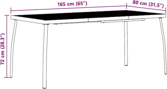 Set Sala De Mese Pentru Exterior 7 Piese Vidaxl