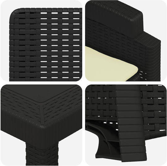 Set Sala De Mese Pentru Exterior 9 Piese Vidaxl Cu Perne