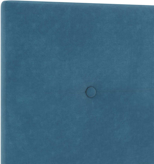Doppelbett Mit Samt Dunkelblau Mit Lattenrost & Matratze 140x190cm