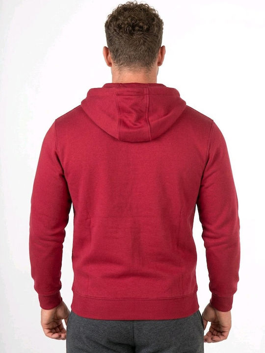 Burgundische Sweatshirts für Herren mit Kapuze