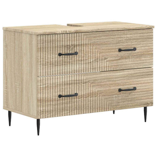 vidaXL Dulap de baie fără lavoar L82xA41xÎ58.5cm Stejar Sonoma