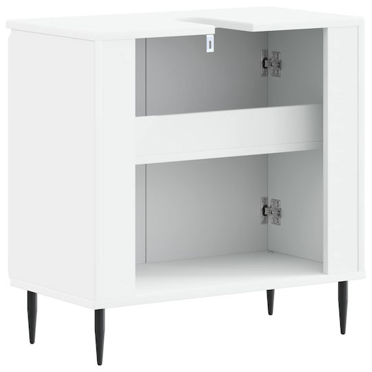vidaXL Тоалетен шкаф без мивка Ш59.5xД31.5xВ59cm Бял