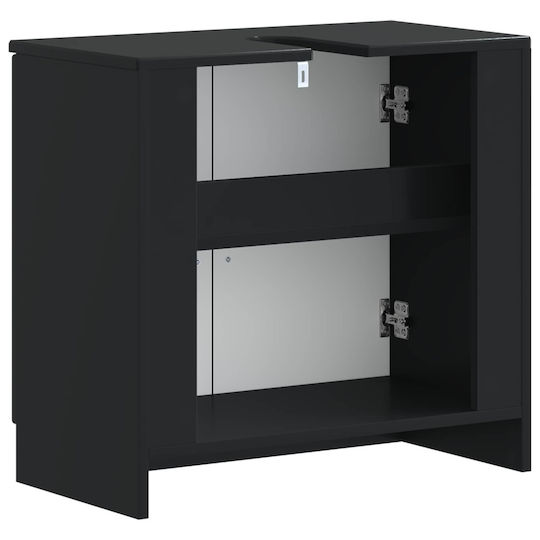 vidaXL Плот без мивка Ш59.5xД31.5xВ59cm Черен