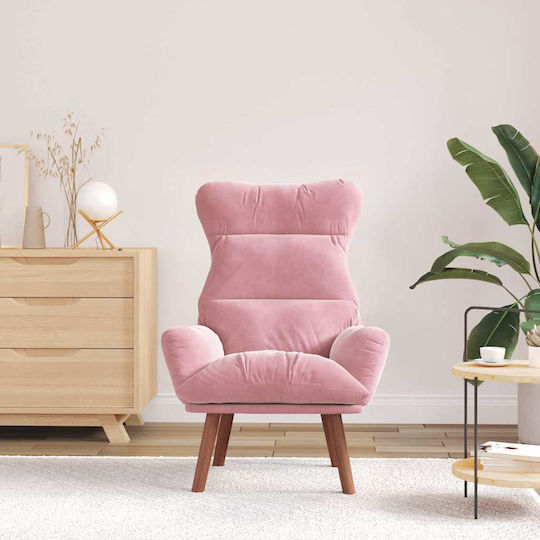 Relax Samt Sessel Rosa 69x74x93cm