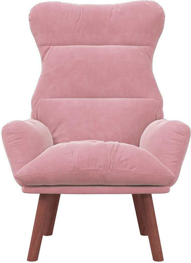 Relax Samt Sessel Rosa 69x74x93cm