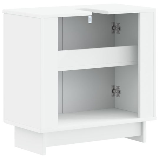 vidaXL Badezimmer Waschtisch-Einheit ohne Waschbecken M59.5xB31.5xH59cm Weiß