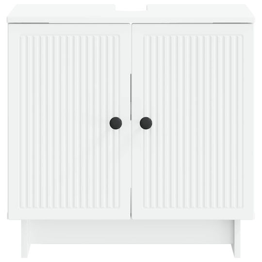 vidaXL Badezimmer Waschtisch-Einheit ohne Waschbecken M59.5xB31.5xH59cm Weiß