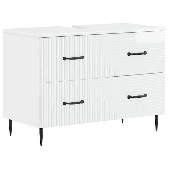 vidaXL Badezimmer Waschtisch-Einheit Ohne Waschbecken M82xB41xH58.5cm Weiß vidaXL Badezimmer Waschtisch-Einheit Ohne Waschbecken M82xB41xH58.5cm Weiß