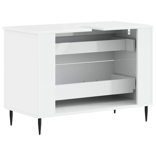 vidaXL Бял Плот без мивка Ш82xД41xВ58.5cm
