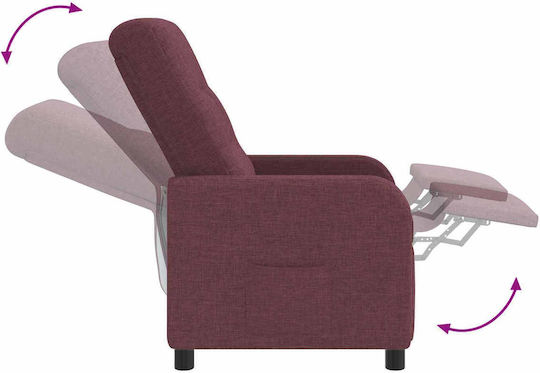 Relax Sessel mit Fußhocker Lila 66x95x100cm