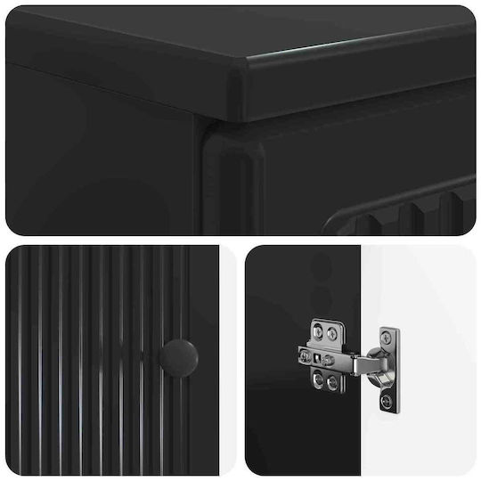 vidaXL Bathroom Vanity Unit Without Sink W59.5xD31.5xH59cm Black