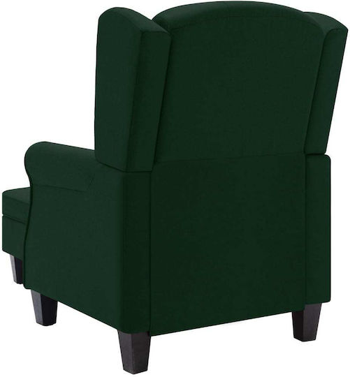 Bergère with Footstool Green 68x78x94cm