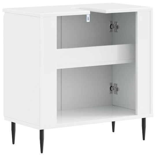 vidaXL Бял Плот без мивка Ш59.5xД31.5xВ59cm