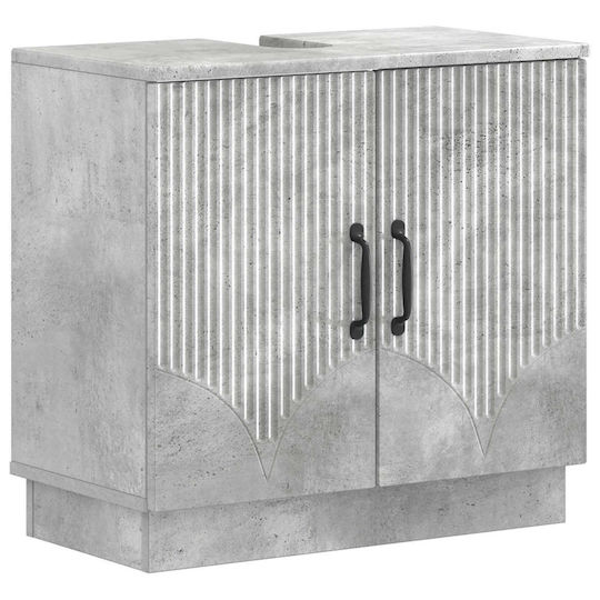 vidaXL Vanity Unit Without Sink W59.5xD31.5xH56cm Concrete Grey