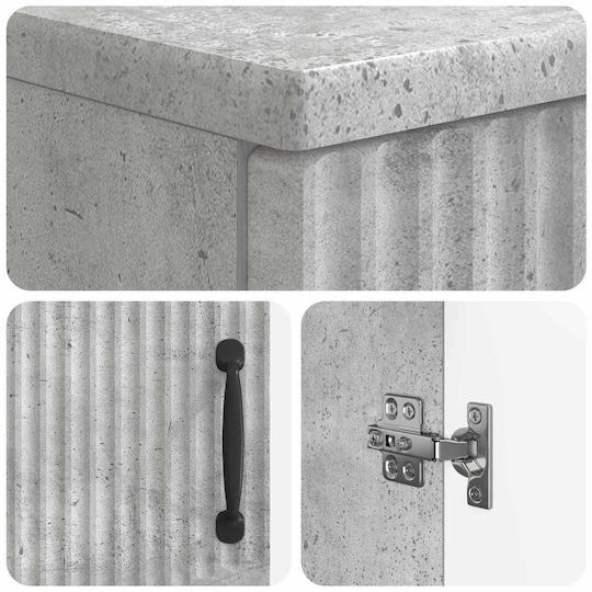 vidaXL Vanity Unit Without Sink W59.5xD31.5xH56cm Concrete Grey