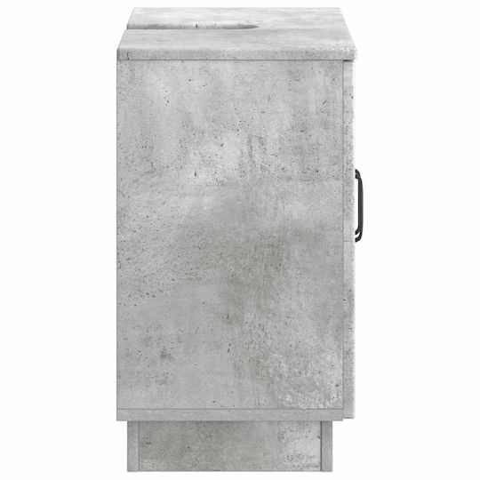 vidaXL Vanity Unit Without Sink W59.5xD31.5xH56cm Concrete Grey
