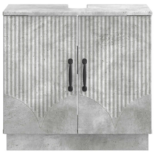 vidaXL Vanity Unit Without Sink W59.5xD31.5xH56cm Concrete Grey