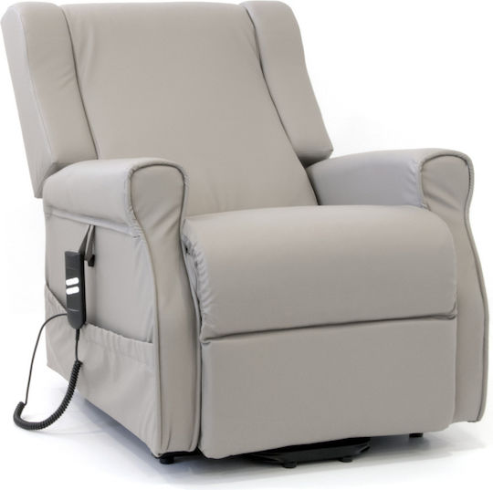 Melia Entspannungs-Sessel Massage mit Fußhocker Pu Beige 80x90x108cm