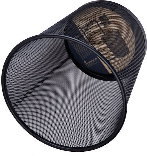 Deli Metallischer Mülleimer 12l Schwarzer